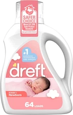 Dreft Stage 1 Newborn Liquid Laundry Detergent Hypoallergenic 64 Loads-92 Fl Oz