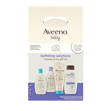 Aveeno Baby Bathtime Solutions Mommy Me Gift Set, Baby Wash Shampoo, Calming