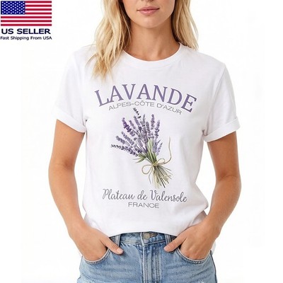 Women Short Sleeve Print T-Shirt Cartoon Solid Color Crew Neck Cotton Tee Tops！