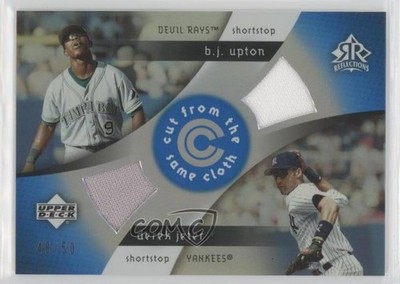 2005 Reflections Cut from the Same Cloth Blue 48/50 Derek Jeter BJ Upton 05nw