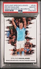 ERLING HAALAND * PSA 10 * 2023 LEAF BREAKS PREMIER LEAGUE GOAL RECORD /423 PLB-1
