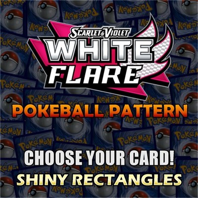 White Flare Pokeball Pattern Pokemon Cards Holo Rare Master Set Singles You Pick