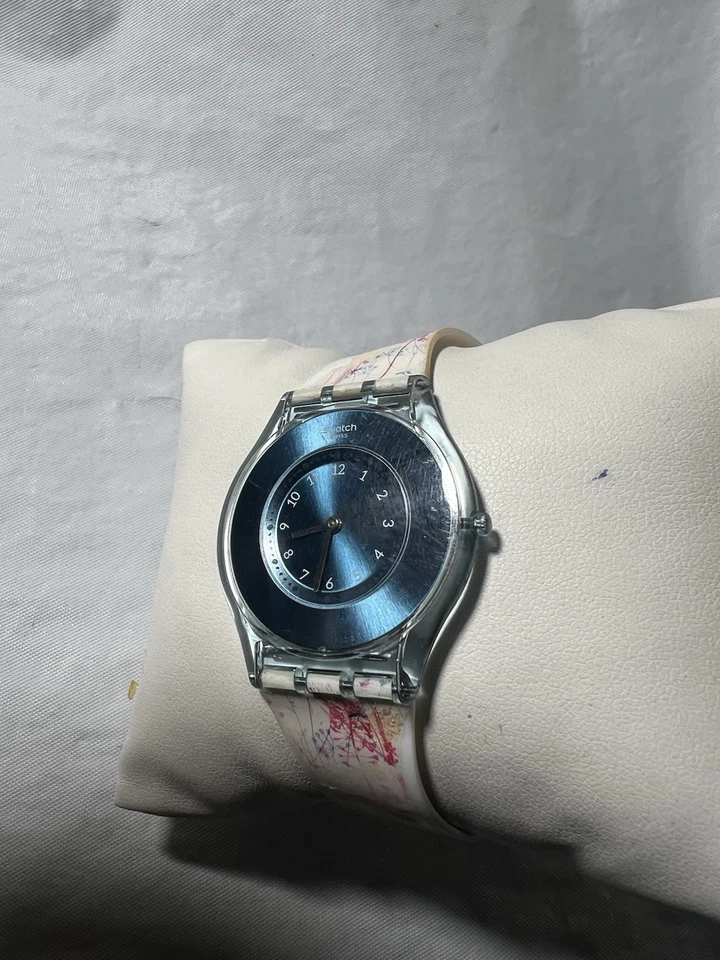 Swatch SKIN Dive-LN (SFS103) esfera azul, banda clásica, 2 mm de grosor, WR30M señora Foto 4 de 4