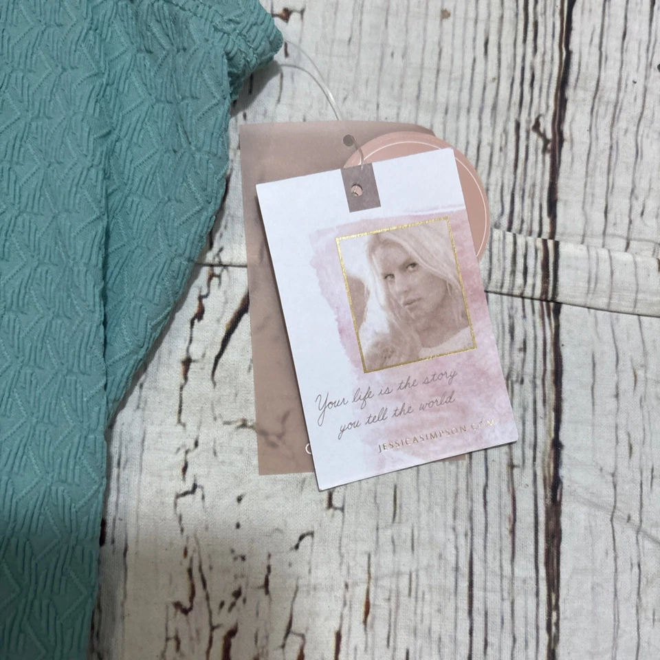 Camiseta sin mangas Jessica Simpson para mujer verde menta entrenamiento tenis talla Foto 4 de 4