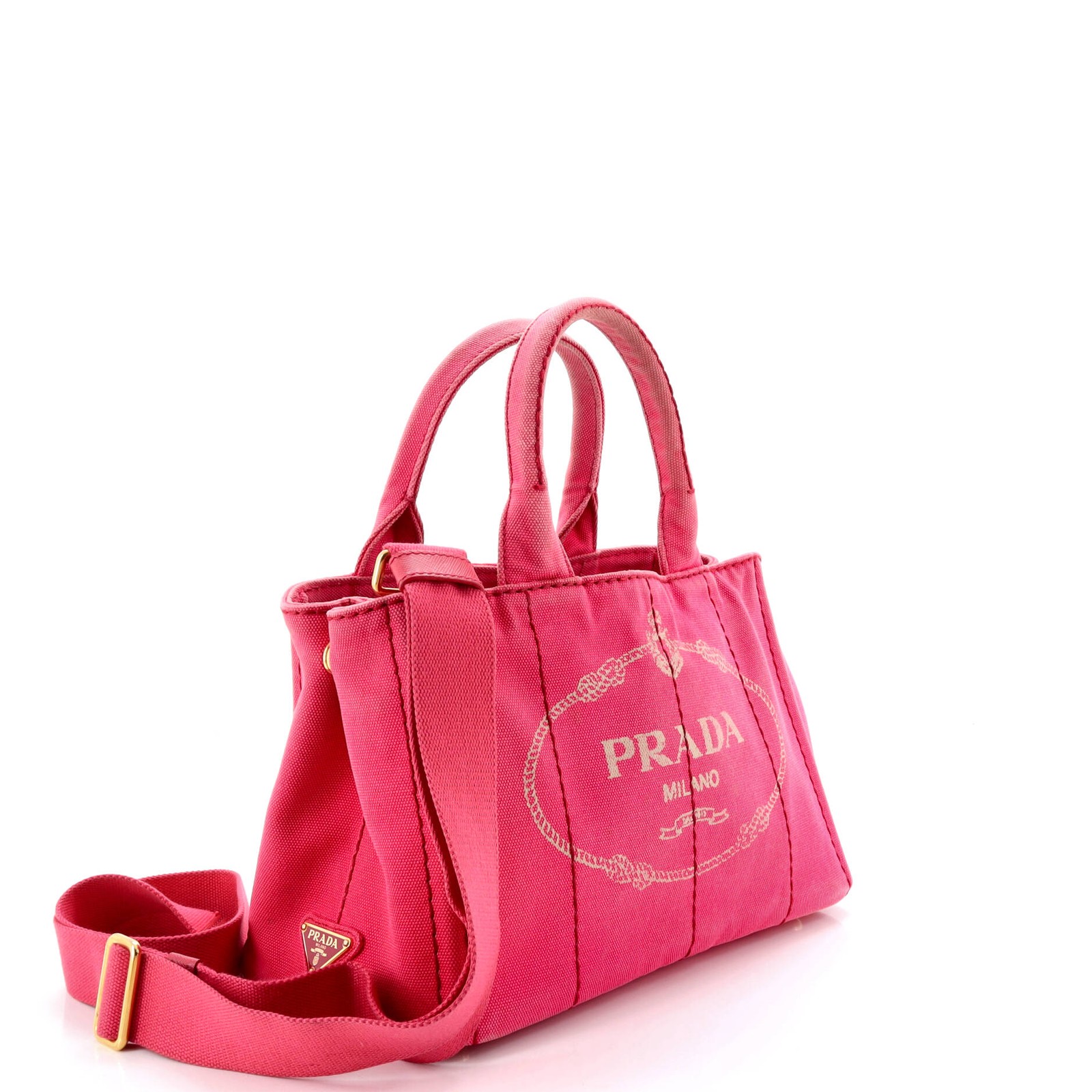 Prada Canapa Convertible Tote Canvas Mini thumbnail 2