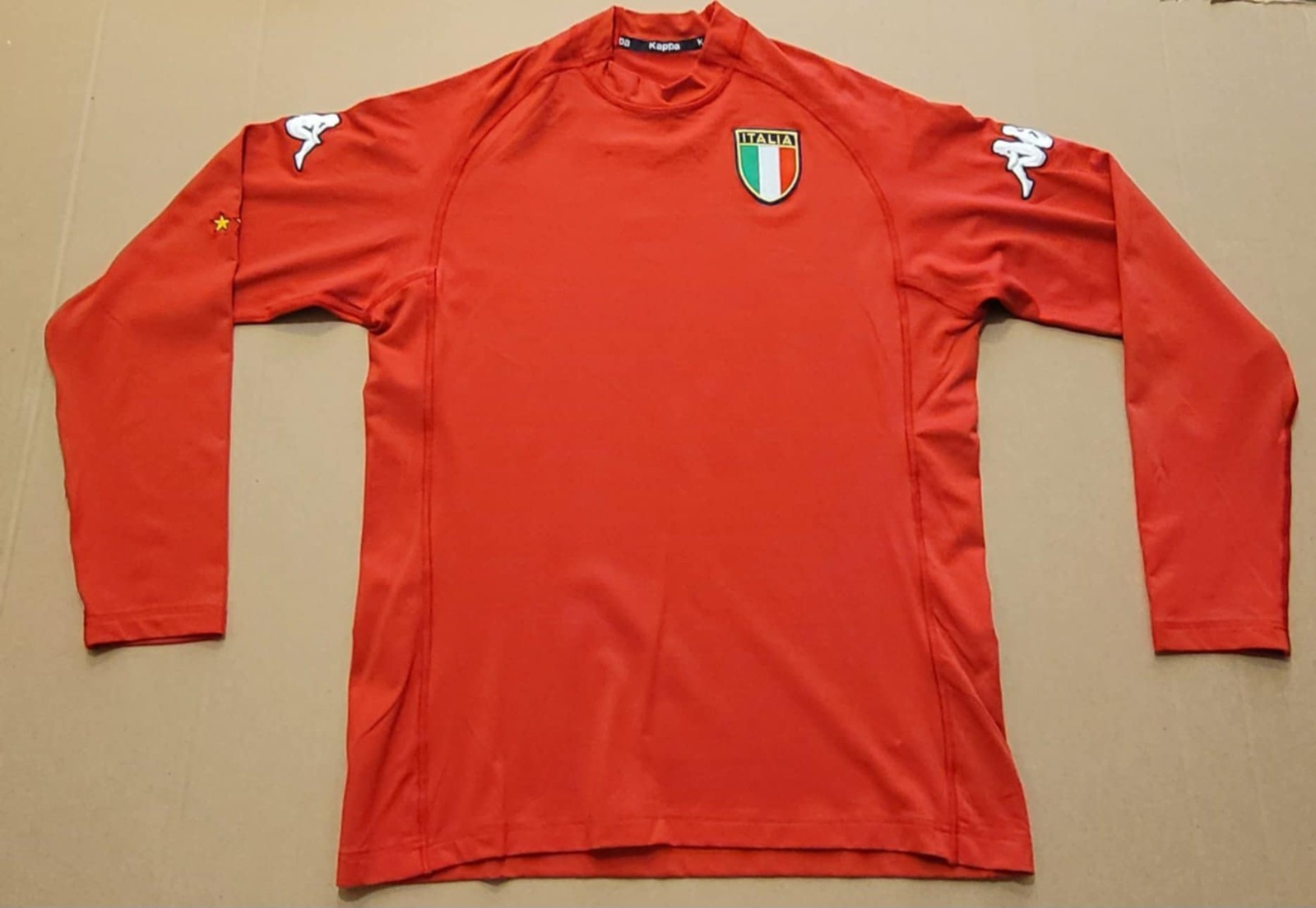 Vintage Kappa Italia Goalkeeper Soccer Jersey Size Large Red RARE  2000-2002????