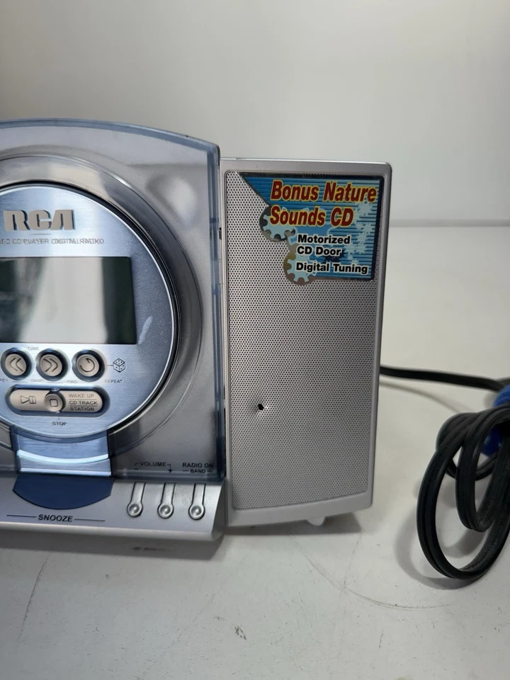RCA Stereo CD Player w/ Digital AM/FM Tuning Clock Radio RP3755A  - Image 2 of 4