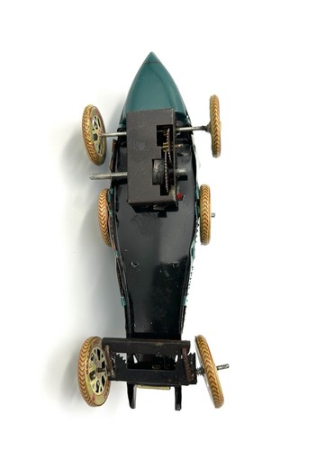 Schylling Bugatti T-35 Racing Car Lithographed Tin Plate Wind Up Toy No Key I970 - Picture 11 of 11