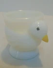 Egg Cup, Milk Glass Chicken, Opalex, France, 2.25" Tall, Vintage