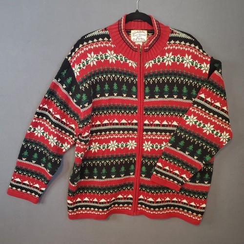Suéter de Navidad Feo Isla Feria Coleccionables Vintage Reliquia Talla Grande 18/20