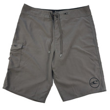 O  Neill Mens Santa Cruz Solid 2.0 Black Boardshorts - Charcoal, Size 33