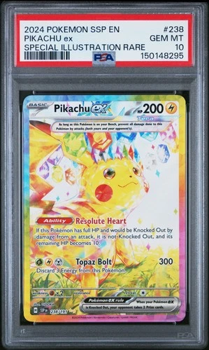 2024 POKEMON SSP EN-SURGING SPARKS SPECIAL ILLUSTRATION RARE PIKACHU EX PSA 10