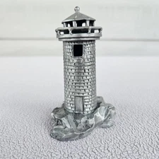 VTG Rawcliffe Pewter Lighthouse Metal Figurine 3.5" Nautical Decor VTG 1980