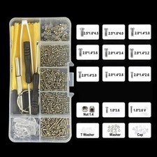 500 Pcs Eyeglasses Sunglass Repair Tool Kits With Screws Nose Pads Screwdriver