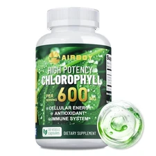 Chlorophyll Capsules 600mg - Skin Health, Antioxidant, Detox, Immune Support