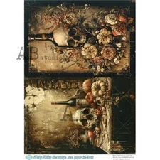 Skull Potion Duo | A4 Rice Paper | Paper for Decoupage | AB Studios