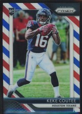 2018 Panini Prizm Keke Coutee Rookie Red White & Blue Prizm Texans RC #228