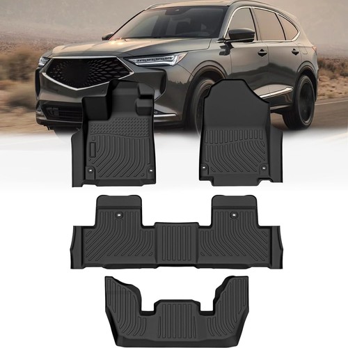 All Weather 3D TPE Floor Mats Floor Liners For 2022 2023 2024 Acura MDX