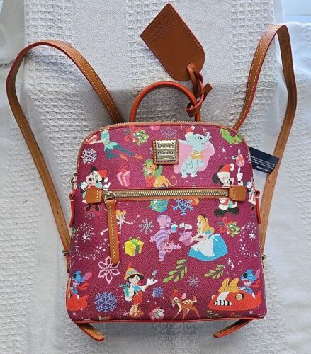 New Disney Dooney and Bourke Holiday Presents Christmas Backpack Purse Zip Bag - Picture 2 of 6