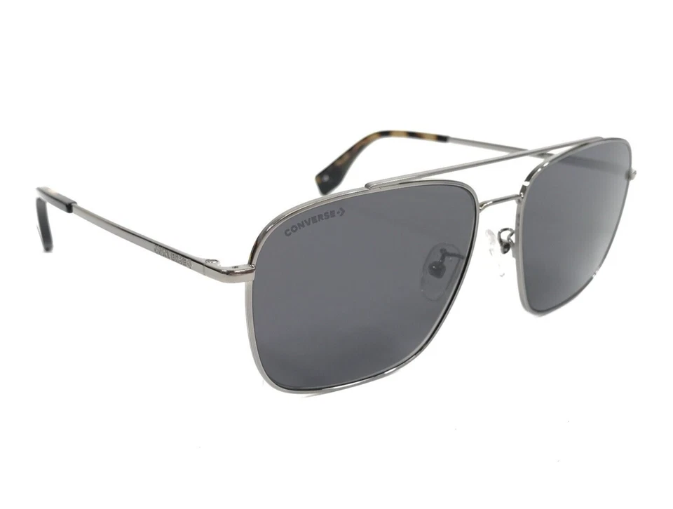 Gafas de sol Converse SCO190 PLATEADAS monturas de aviador con lentes polarizadas gris oscuro Foto 3 de 4