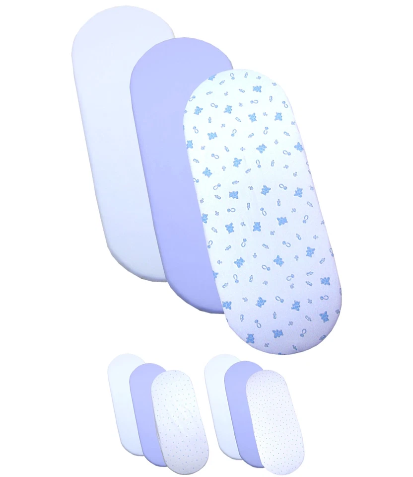 BabyPrem 3 Baby 76 x 28 cm Jungen Moses Korb Passformblätter Kinderwagen Matratze