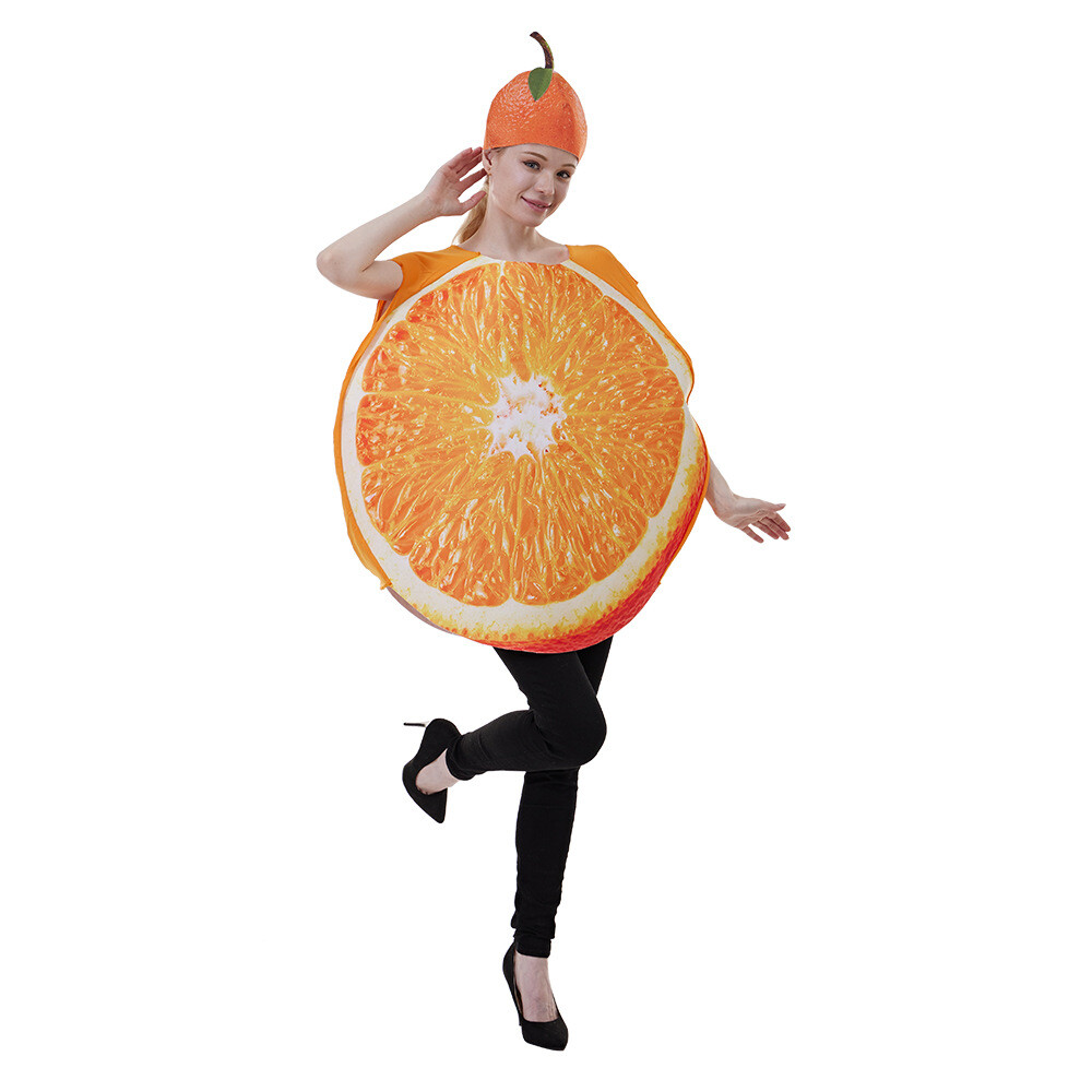 open lace back dress Women's Orange Crayon Fancy Dress Costume main image 1