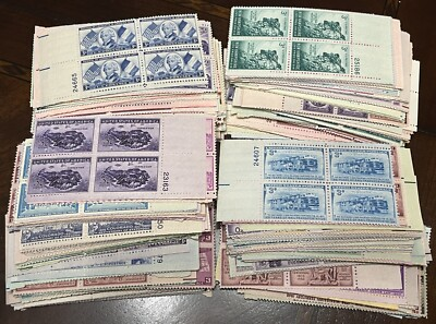 #ad #ad RHstamps 50 DIFFERENT 3 CENT VINTAGE PLATE BLOCKS OF 4 MINT NOT HINGED MNH $17.99