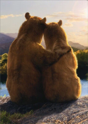 Avanti Press Bear Couple Overlooking River Birthday Card for Husband Wife