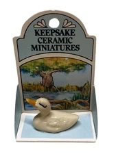 Vintage Wallace Berrie & Co 1975 Keepsake Ceramic Miniatures Duck Ducky Figurine
