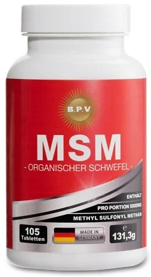 MSM Tabletten / Kapseln Organischer Schwefel (Höchste Dosis 5000mg Tagesportion)