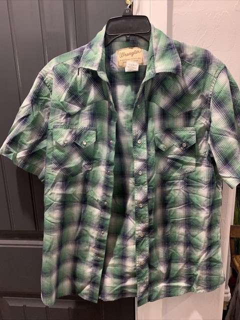 wrangler pearl snap shirts for men