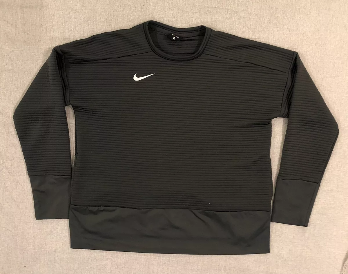 Nike Tech Fleece Womens Medium Tall MT Sweatshirt Side Pocket Charcoal READ