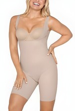 LEONISA Undetectable Step-in Mid-Thigh Body Shaper Beige or Black 018483 NWT