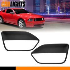 2x Black Front Door Panel Insert Hard Cover Kit Fit For 05-09 Ford Mustang