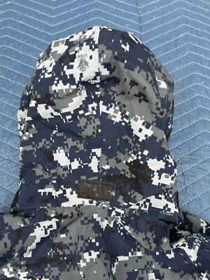 USN Navy Unisex Working Uniform NWU Type I Blue Gore-Tex Parka