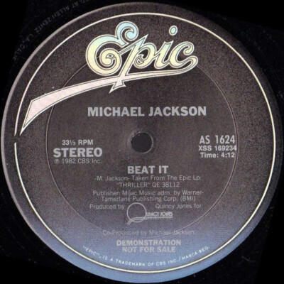 Michael Jackson - Beat It (12'', Promo)