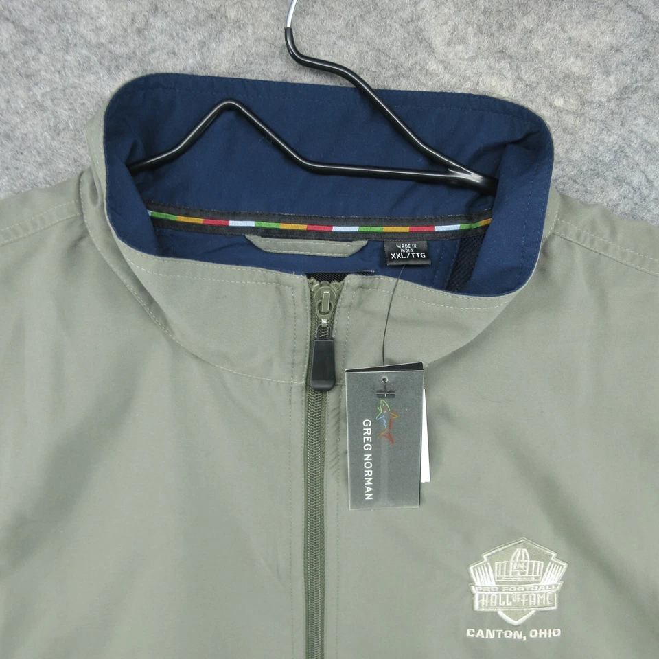Chaleco Greg Norman Para Hombres 2XL Gris Cortavientos Fútbol Profesional Salón de la Fama Salón de la Fama Golf Foto 2 de 4