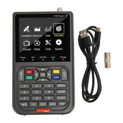 V8 Finder 2 Misuratore di segnale rilevatore satellitare 3,5 pollici HD LCD 4000 mAh USB 2.0 DVB fantastico - Foto 17 di 24