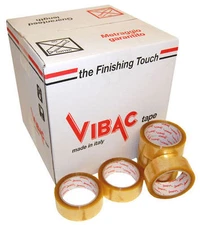 VIBAC 830 CLEAR SOLVENT PACKING PACKAGING TAPE, 48MM X 66M, CHOOSE QUANTITY