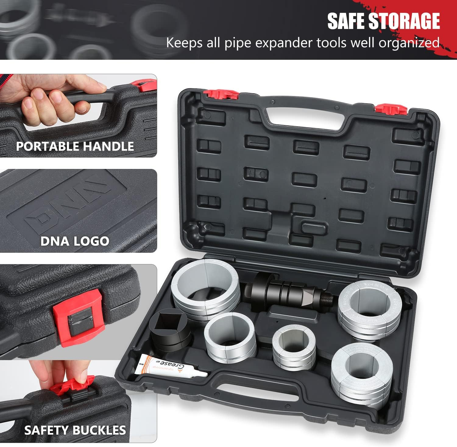 Car Exhaust Pipe Expander Stretcher Tool Set Kit 1-5/8 to 4 1/4 Tail ...