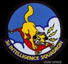 USAF 3rd INTEL SQ - REAPER ATTACK DRONE UAV - ORIGINAL AIR FORCE VEL PATCH 