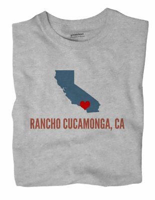 Rancho Cucamonga California CA T-Shirt HEART