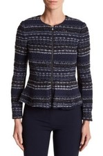 New Rebecca Taylor Lurex Metallic Tweed Jacket Size 4 Retail 575
