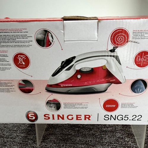 Ferro da stiro Singer Steam Sng 5,22 2200 Watt medie dimensioni piastra antigoccia antiaderente NUOVO - Foto 12 di 17