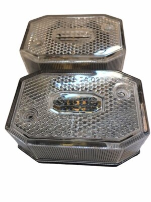2x Aspöck Flexipoint 1 Begrenzungsleuchte weiß für PKW-Anhänger