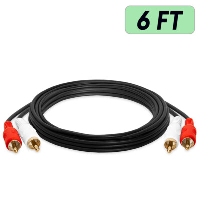 2 RCA Audio Cable Dual RCA Stereo Speaker Cord 2 RCA Male Lead TV Amplifier