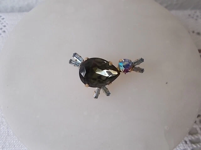 Kleiner blauer Vogel ---blaue Strass-Steinchen - Bild 2 von 4