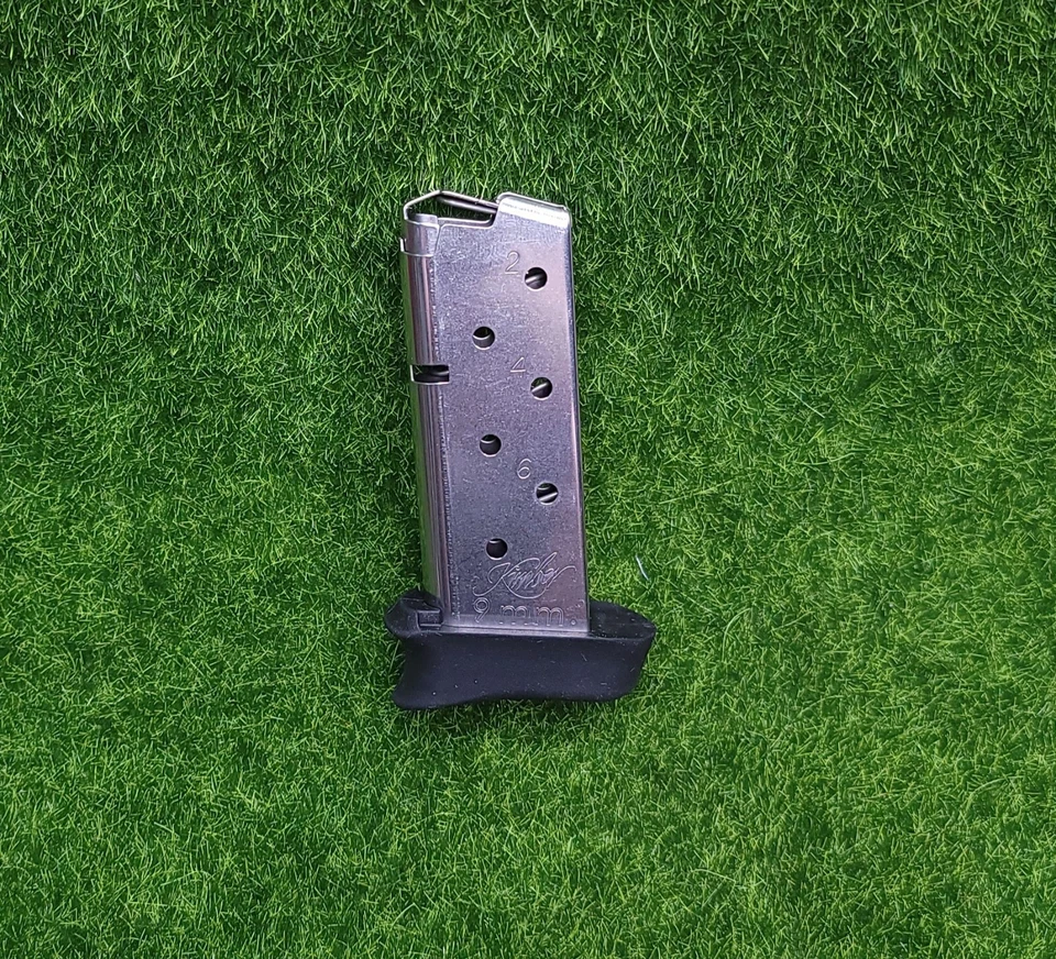 Pistola Kimber Micro 9 7 redonda 9 mm cargador OEM con reposa dedos - 4000905 Foto 2 de 2