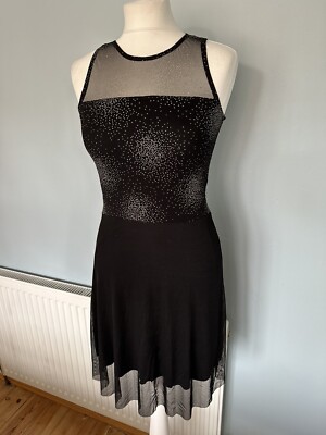 Jadea Black Lace Glitter Party Dress Size 8 New with box