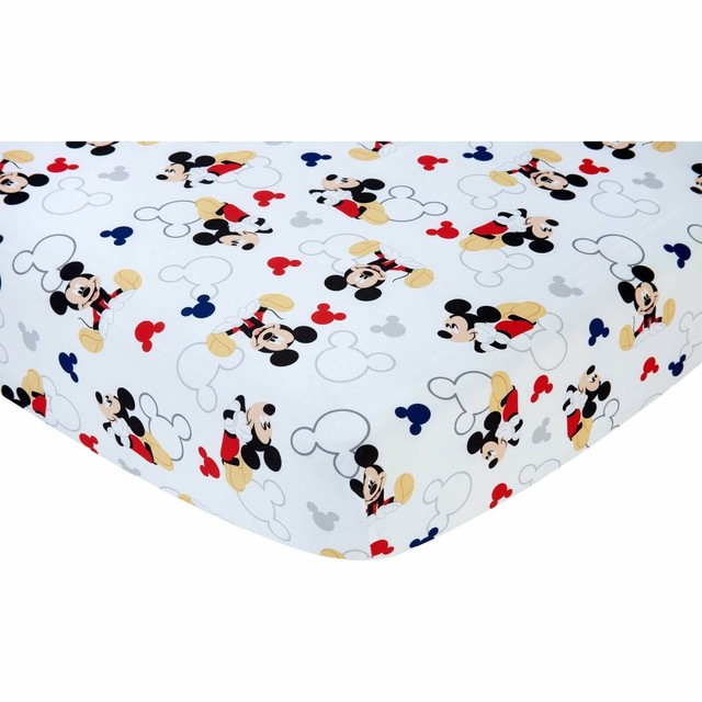 mickey mouse crib liner
